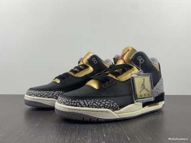 MaikeSneakers WMNS Black Jordan Air Gold CK9246-067 3 0606